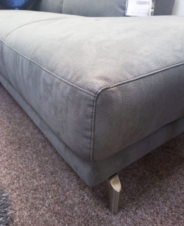 Fallini - Grey Fabric corner reclining sofa