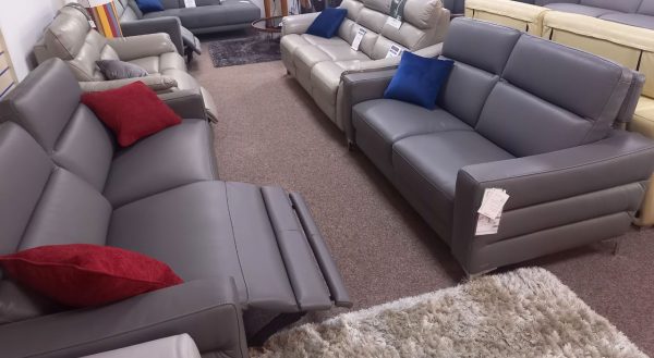 Roma - 3 seater power recliner and 2 seater static 3