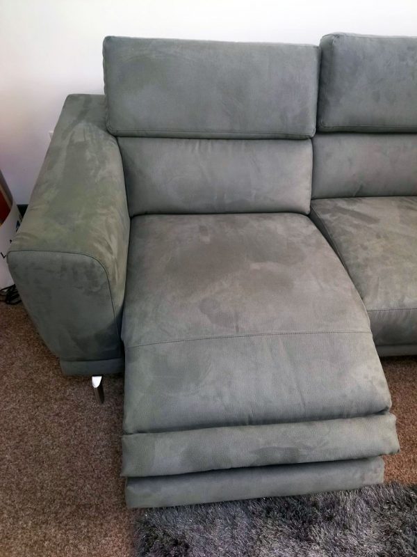 Fallini - Grey Fabric corner reclining sofa 5