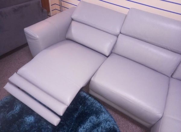 Purple Corner Sofa With Leg rest