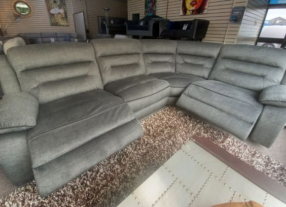 Westminster – Luxury Grey Fabric Corner – with Power or Manual recliners