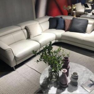 Milano Grey/White Corner Sofa 1