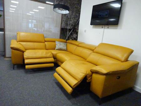 Orange Corner Sofa 2