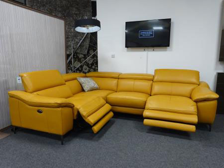 Orange Corner Sofa 4