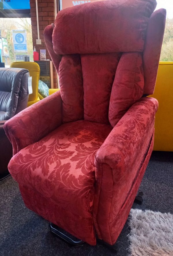 Red Fabric Electric Arm Chair 4