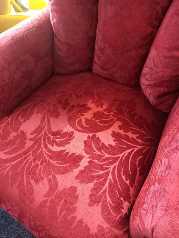 Red Fabric Electric Arm Chair 3