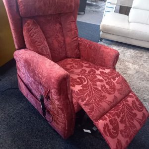 Red Fabric Electric Arm Chair 5