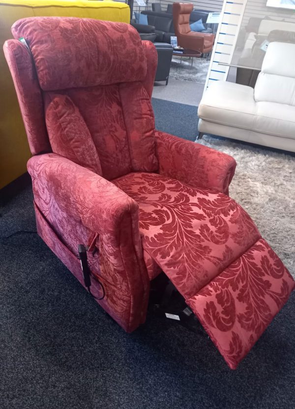 Red Fabric Electric Arm Chair 5