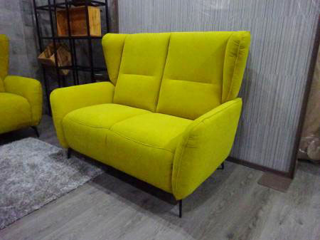 Yellow Fabric Sofa Set 2